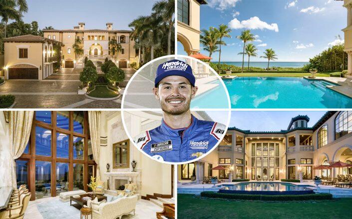 Jeff Gordon and the Boca Raton home (Getty, Realtor.com via Premier Estate Properties)